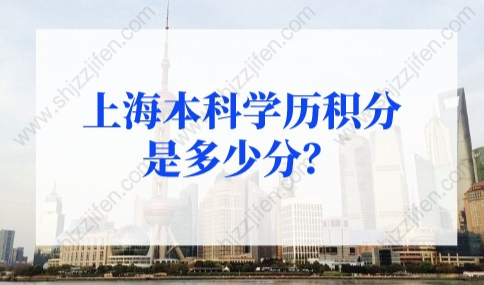 上海本科学历积分是多少分？上海积分查询系统