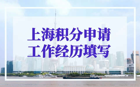 2023上海居住证积分申请工作经历怎么填写？附积分申请表