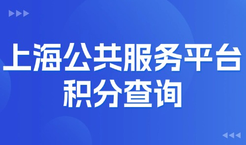 上海公共服务平台积分查询：2025外地人在上海积分怎么查？