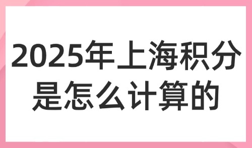 2025年上海积分是怎么计算的？15种120积分组合方案!