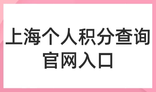 上海个人积分查询官网入口：2025官方最新模拟系统查询！